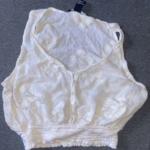 Forever 21 White Crop Top